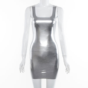 Silver Skinny Sexy Dress