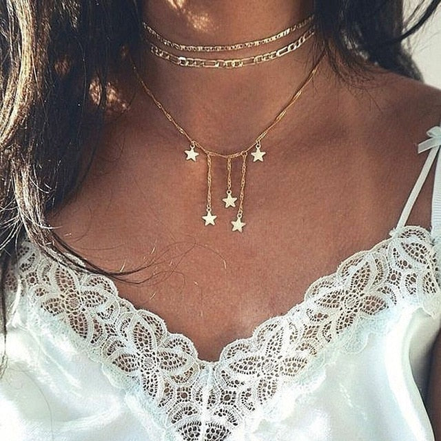 Star Multi-layer Women Necklaces